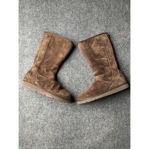 Womens Boots UGG Knightsbridge Tall Brown Sheepskin, Size US 10